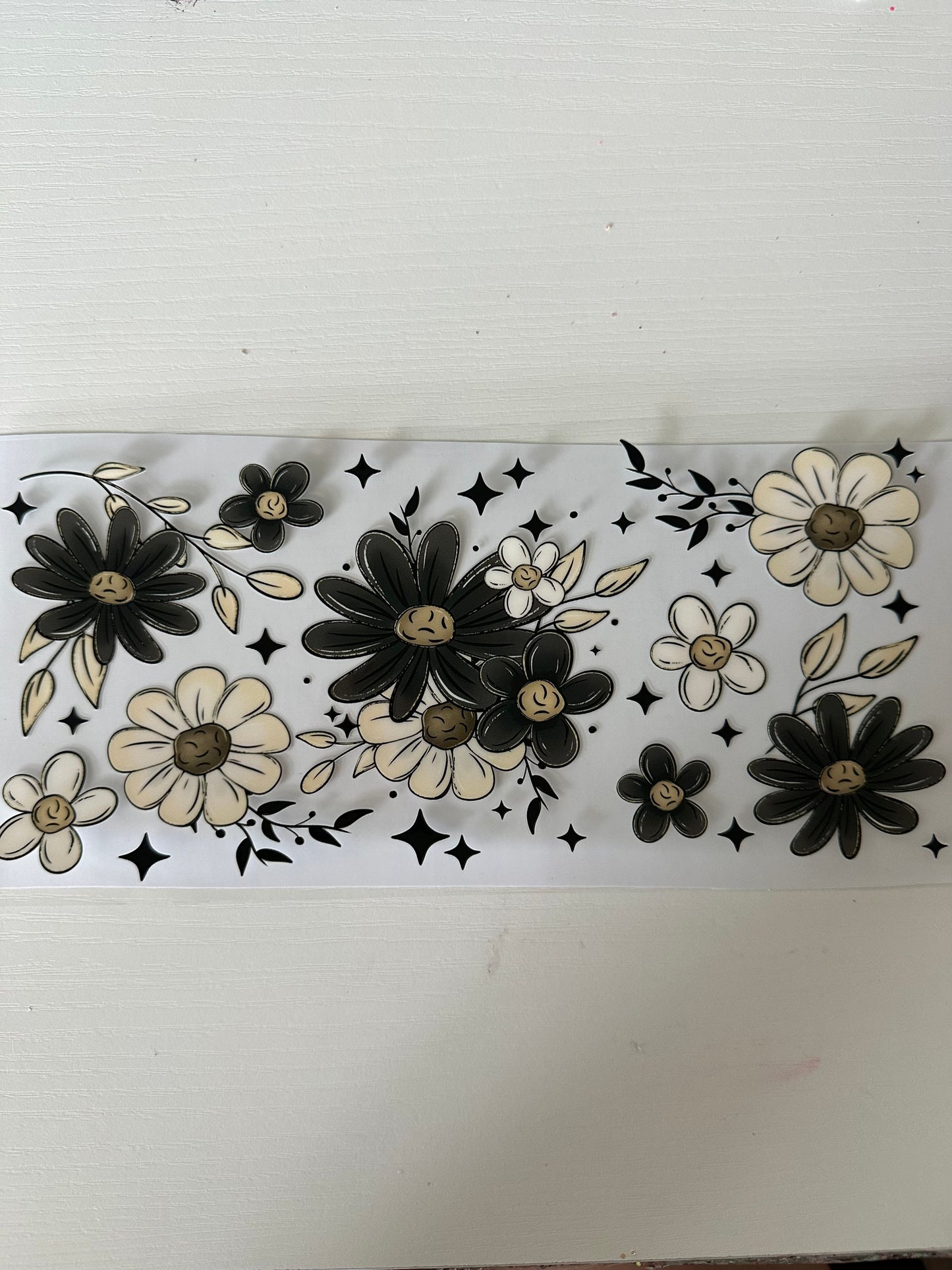 Tan and Black Flowers