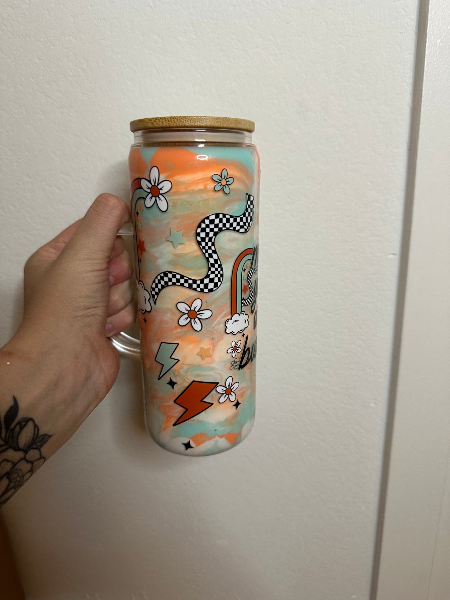 20oz Custom Snowglobe Glitter Cup (no lava)