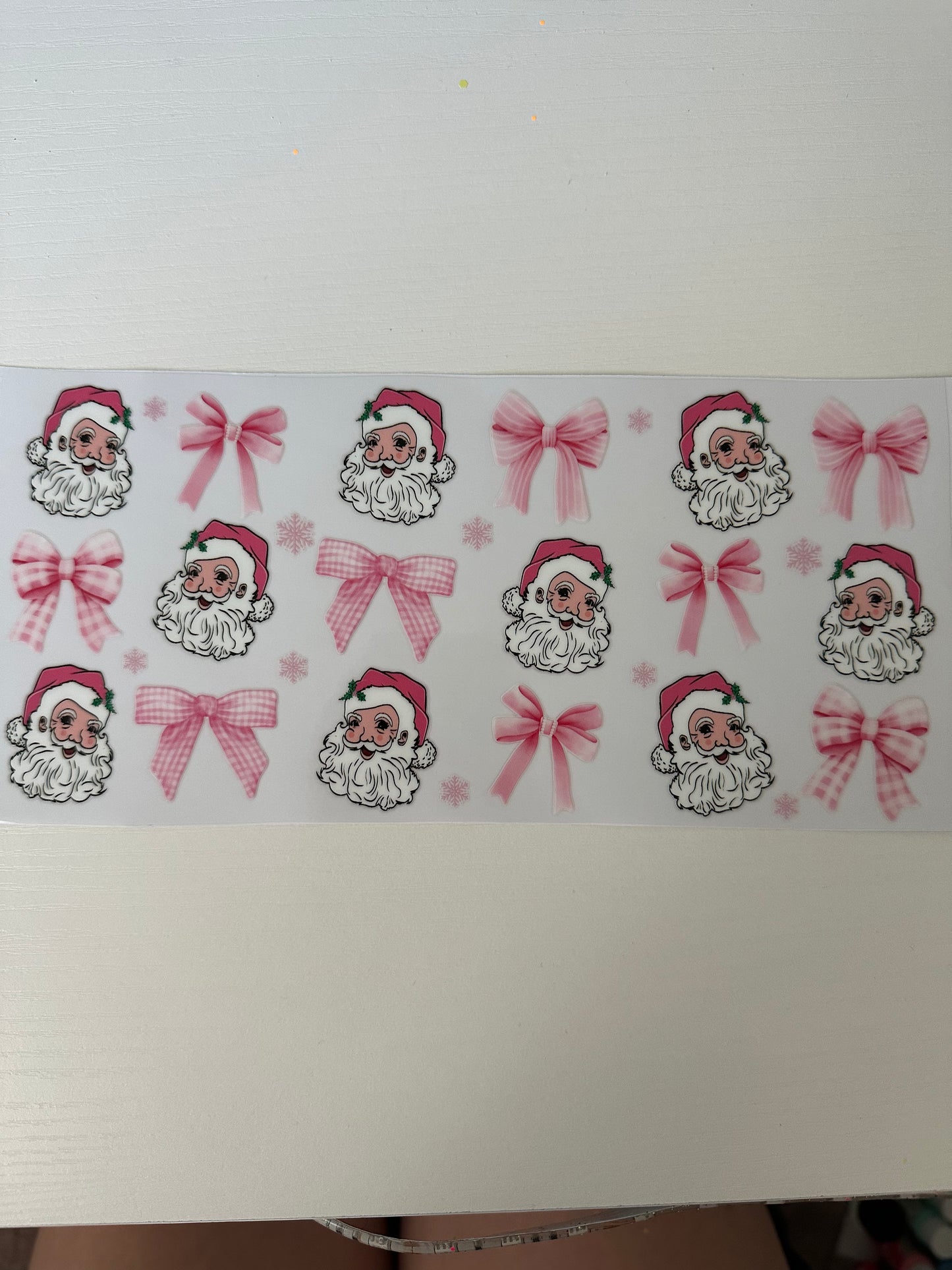 Pink Santa decal