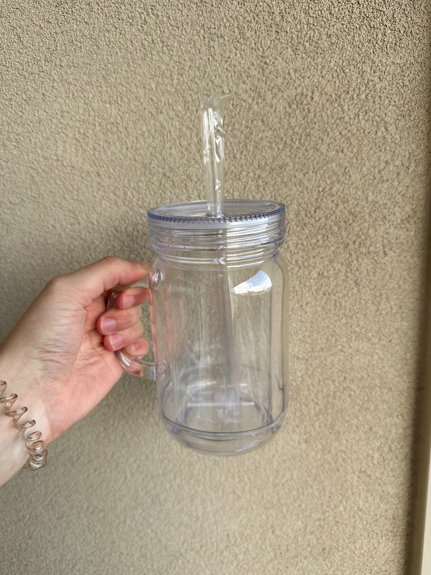 20oz custom mason jar Snowglobe( lava)