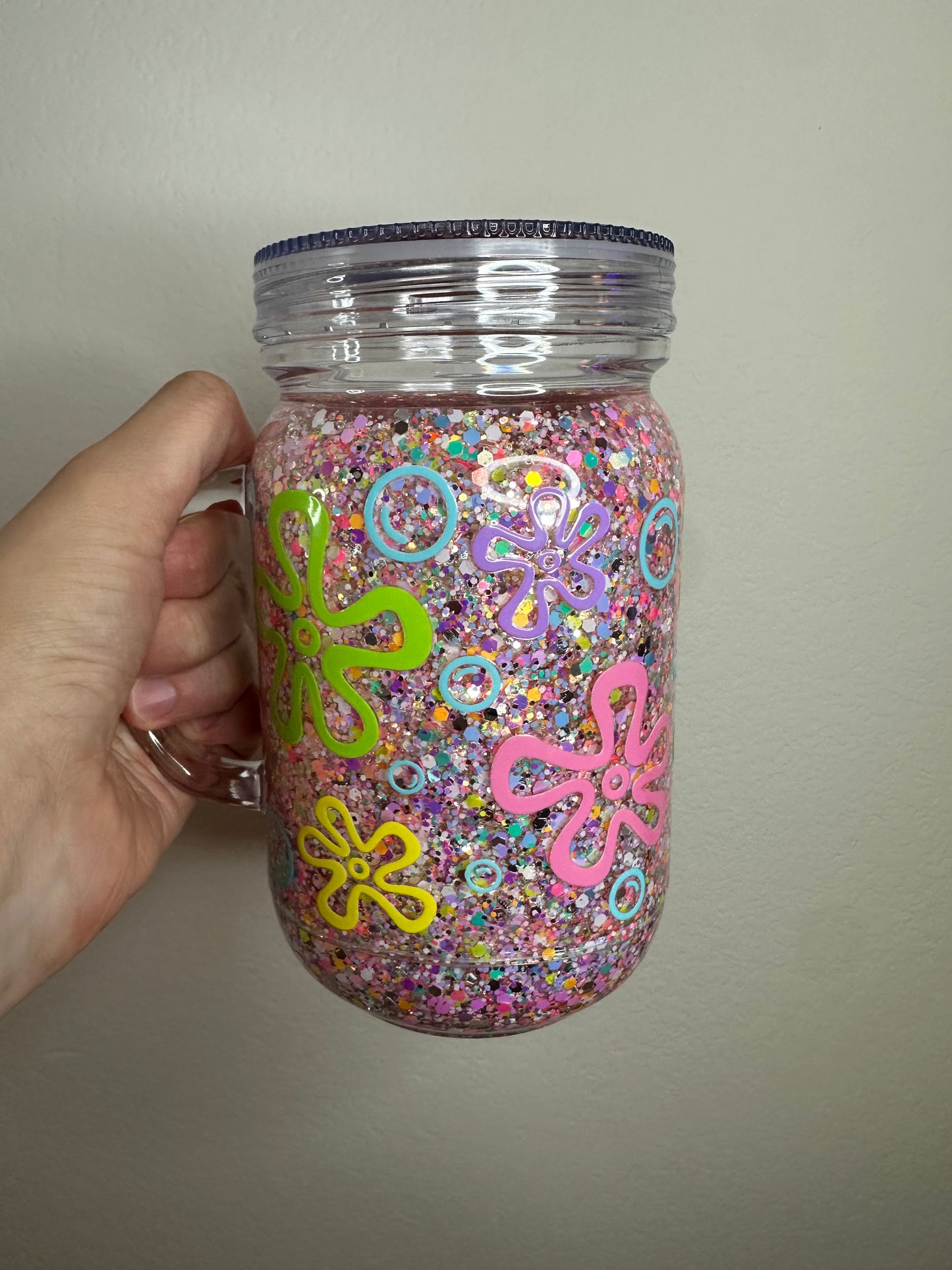 20oz mason jar SpongeBob