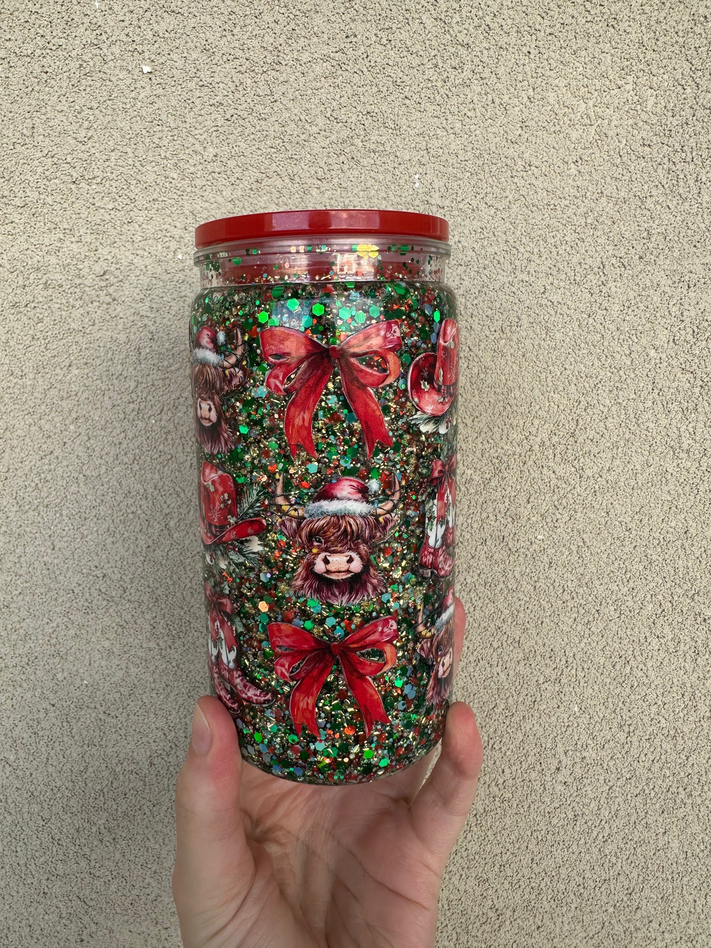 16oz acrylic Christmas cup