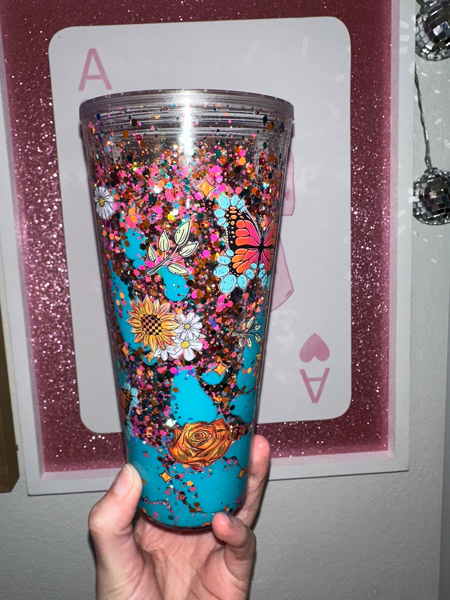 24oz Western buttefly lava