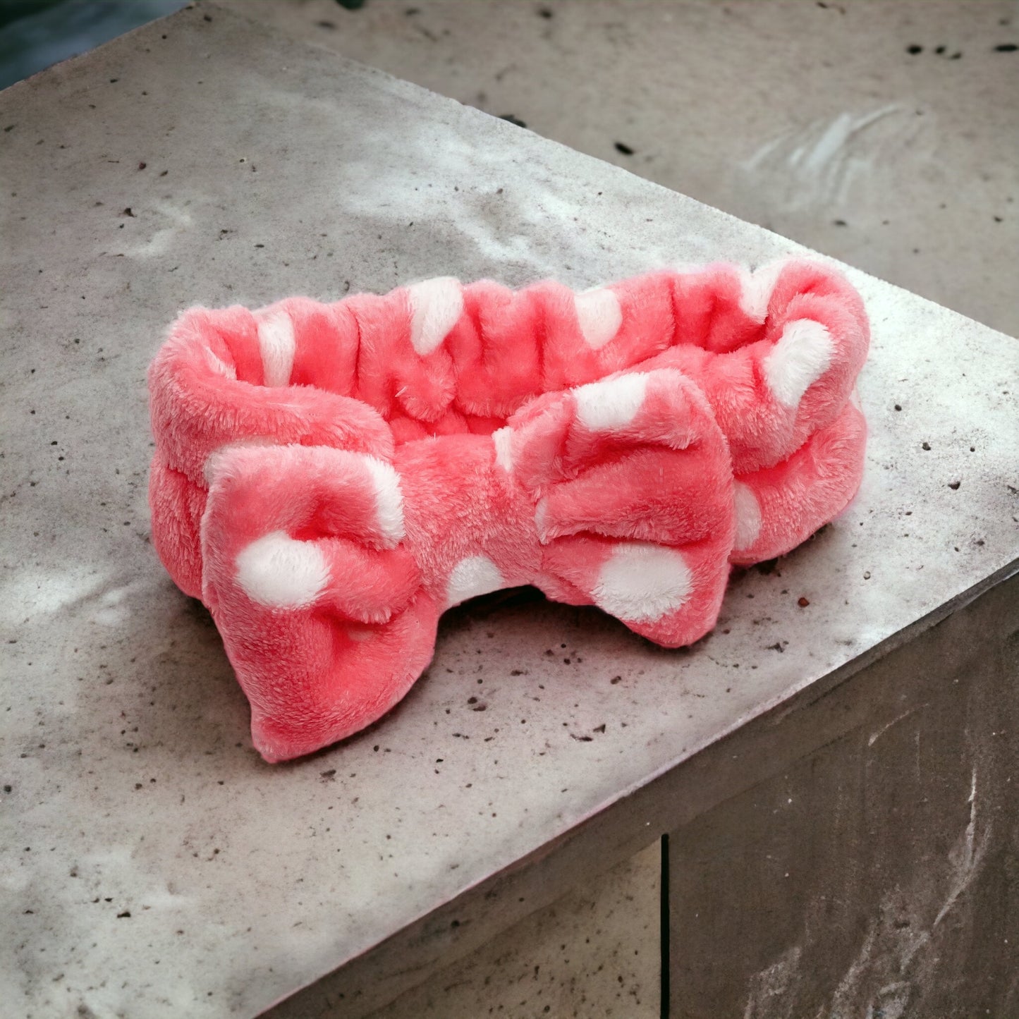 Polka Dot Bow Beauty Spa Headband