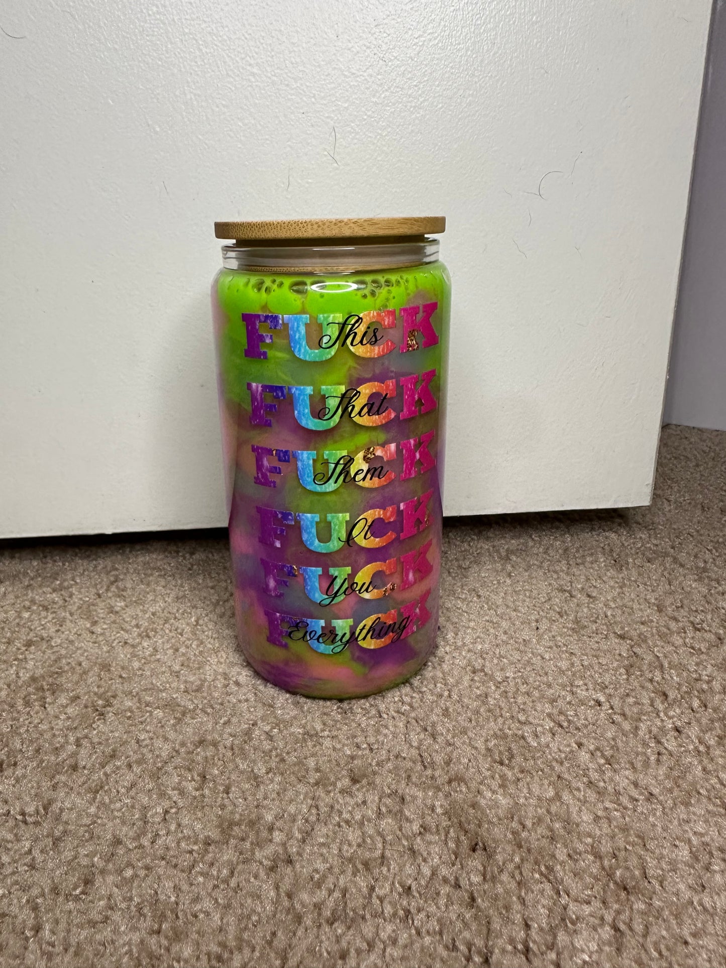 Colored skull 16oz
