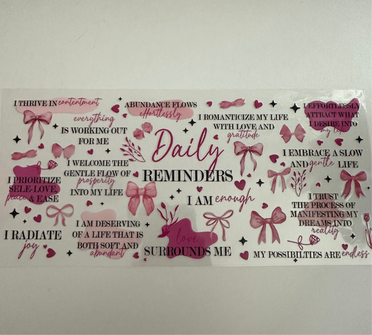 Daily Reminder Decal