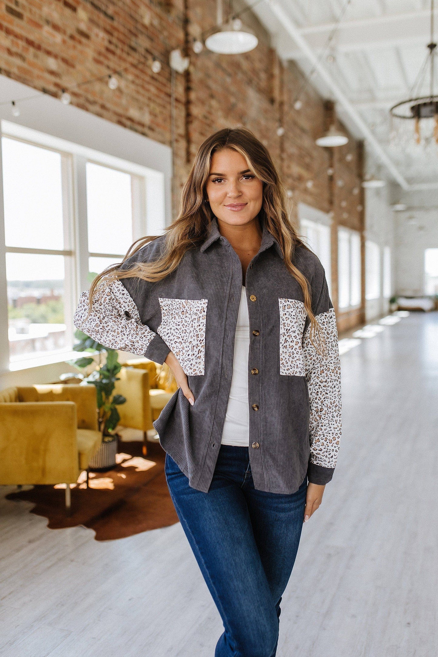 Mavis Leopard Corduroy Jacket