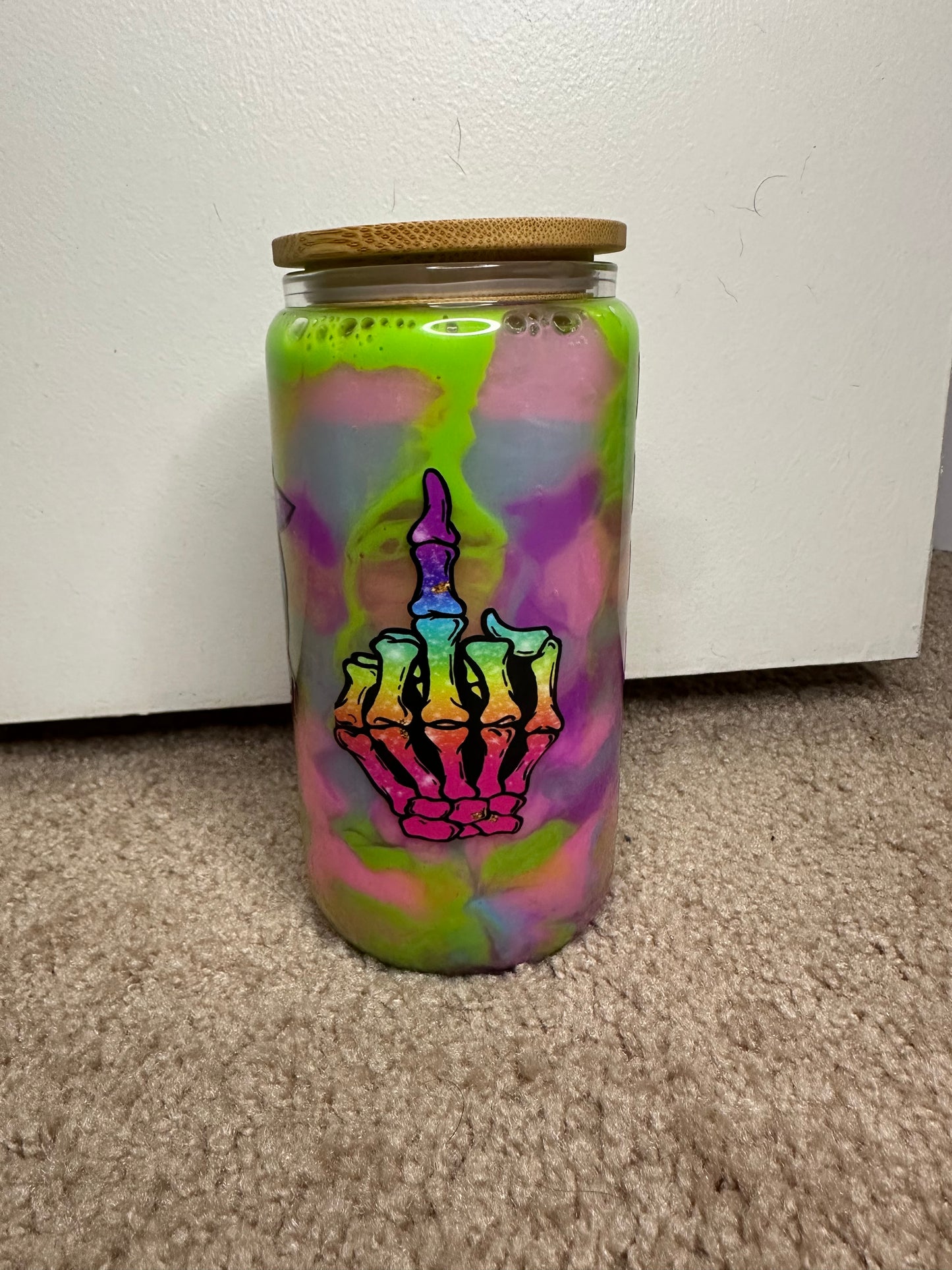 Colored skull 16oz