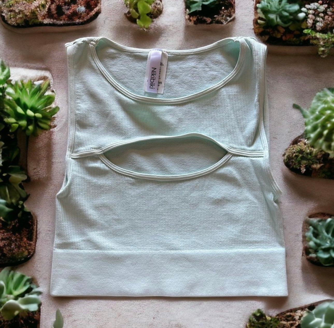 Ribbed Cutout Bra Top