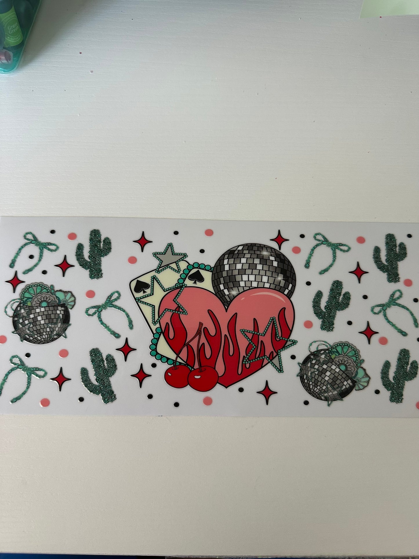 Western cherry heart Decal