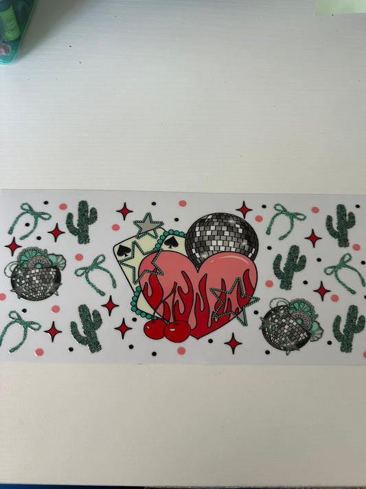 Western cherry heart Decal