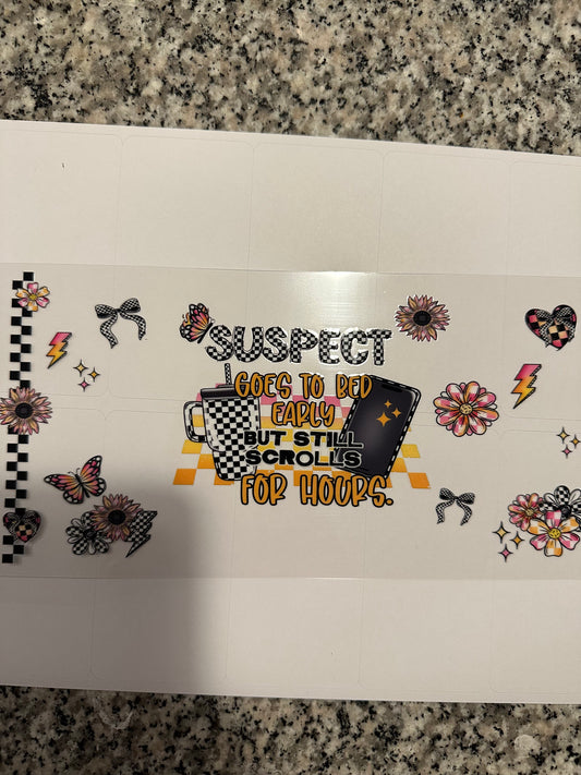 Suspect scrolls for hours