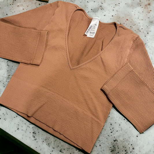 V Neck Sleeve Top