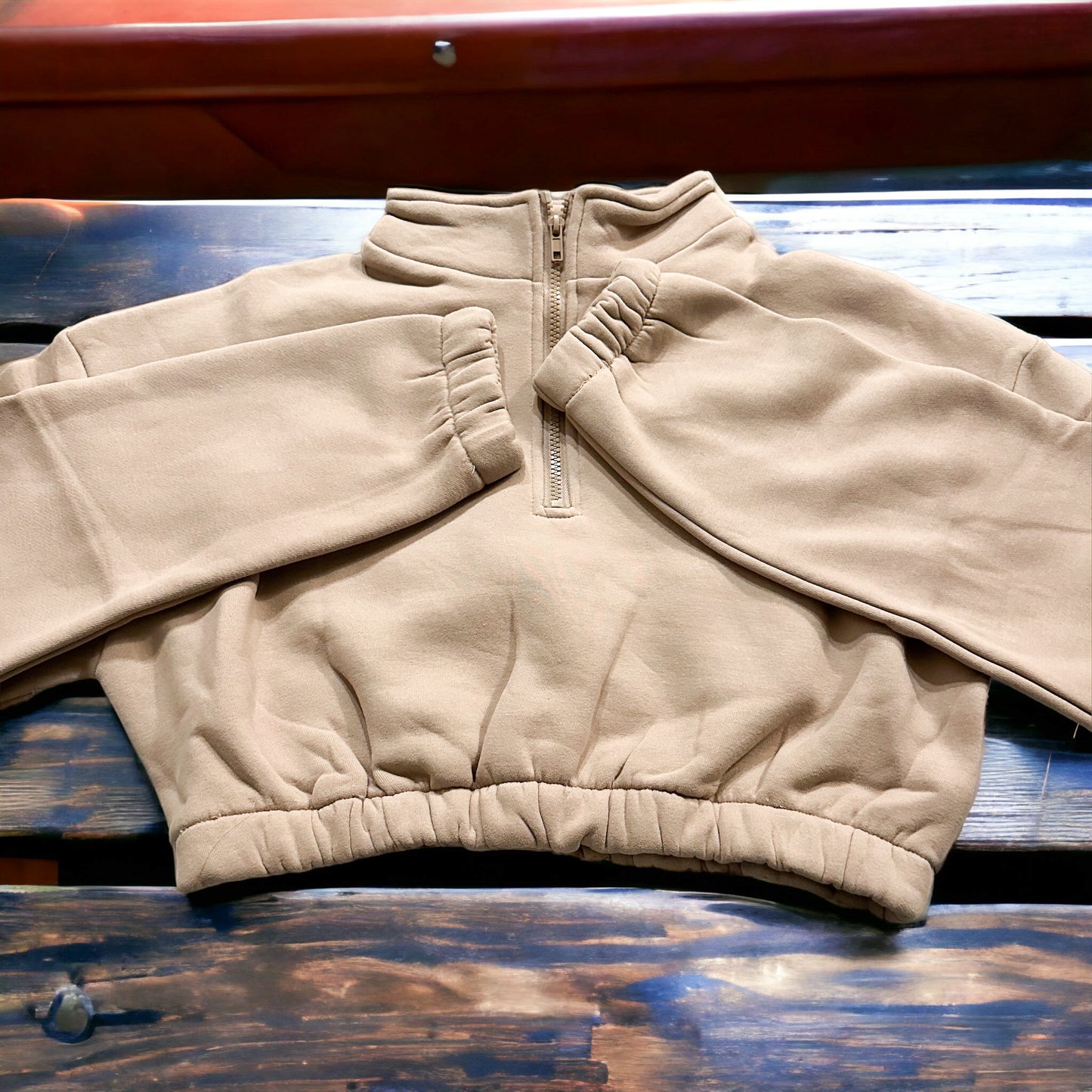 Comfort Cropped Zip Up