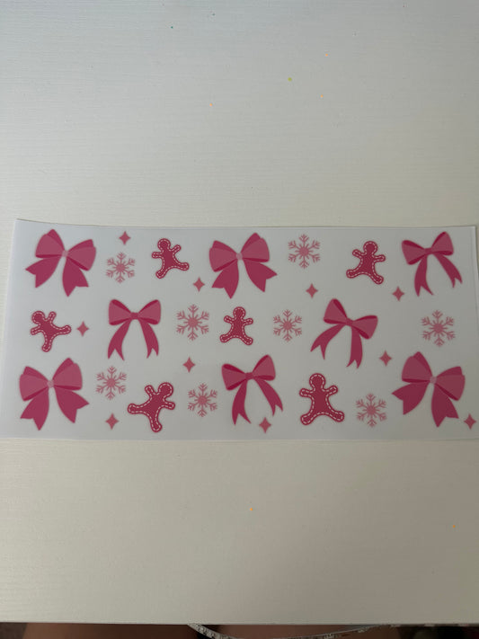 Pink bows decal