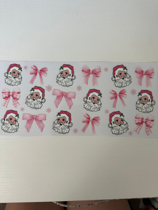 Pink Santa decal