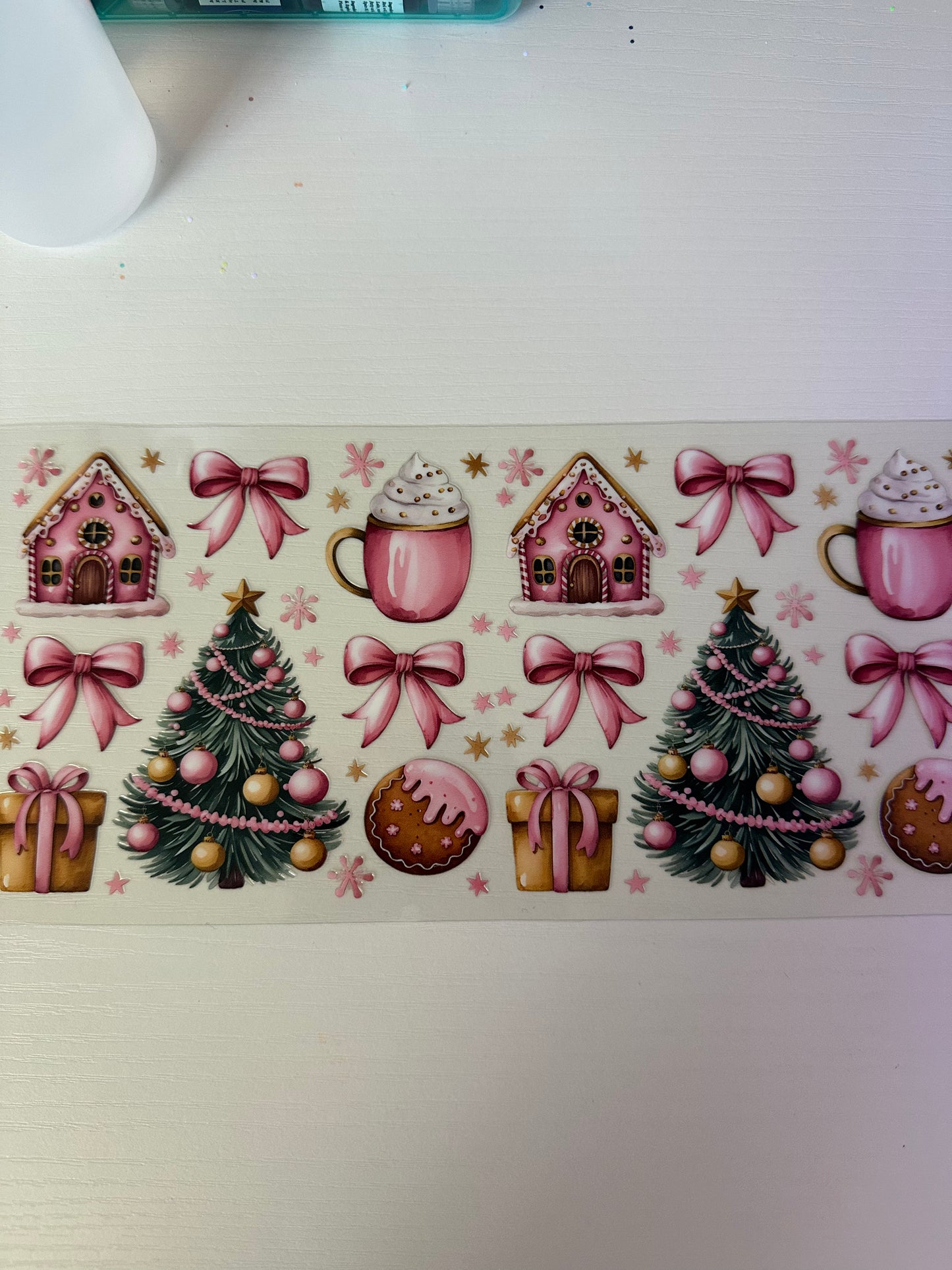 Pink Christmas Decal