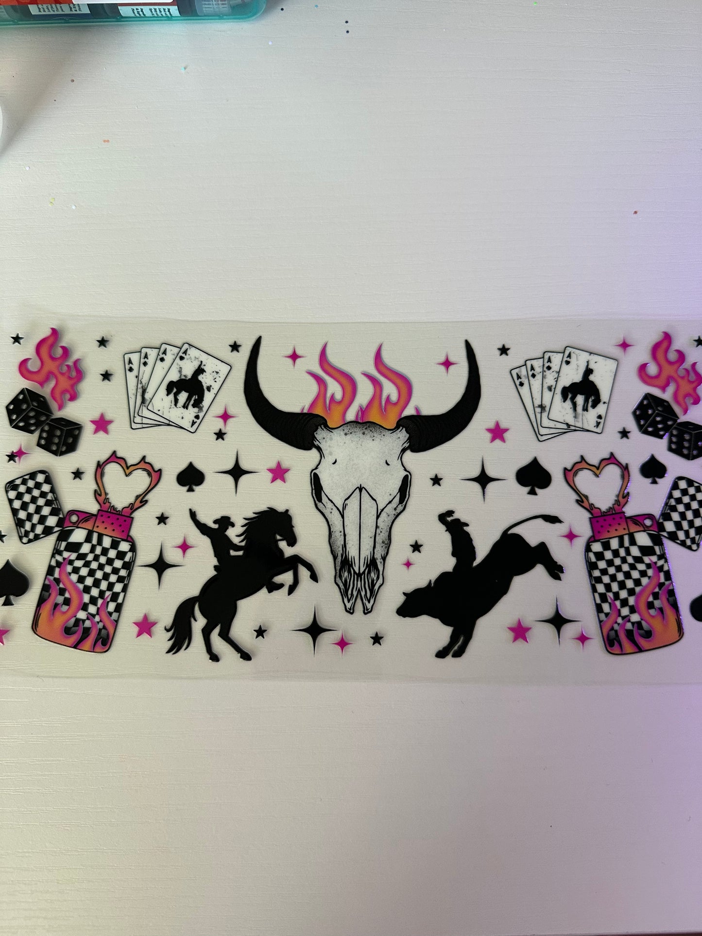 Checkered Western Decal