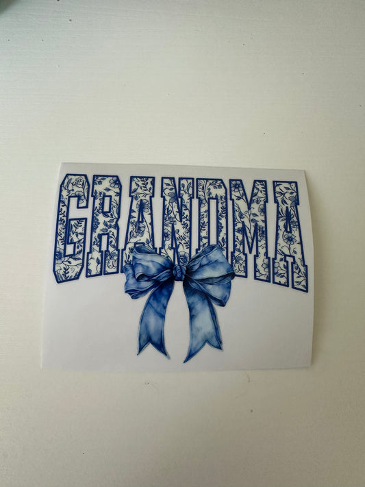 Blue Grandma Decal