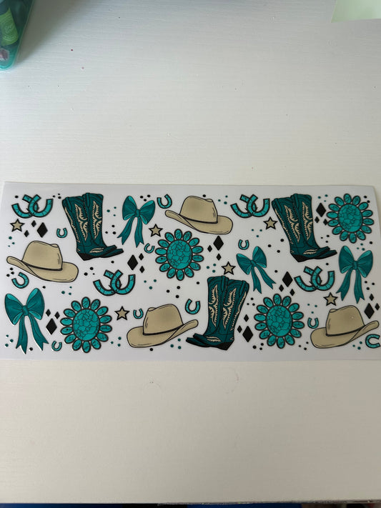 Western Turquoise Decal