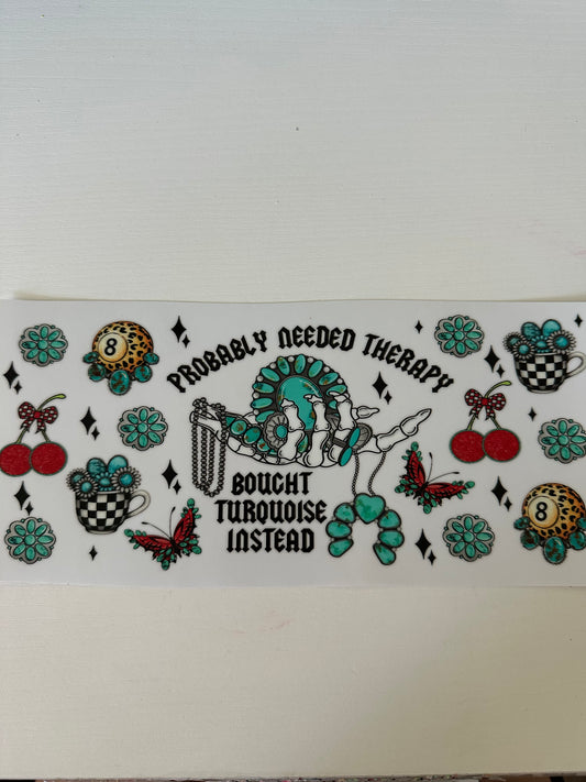 Western Turquoise Decal