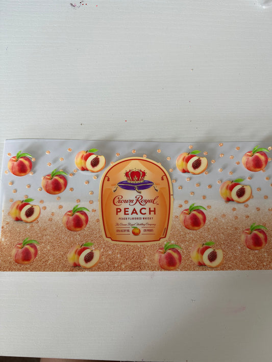 Peach crown decal