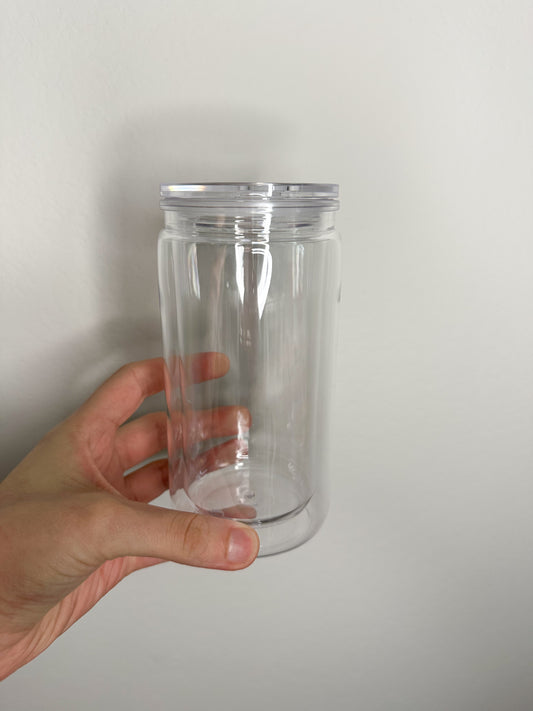 16oz custom acrylic Snowglobe (lava)