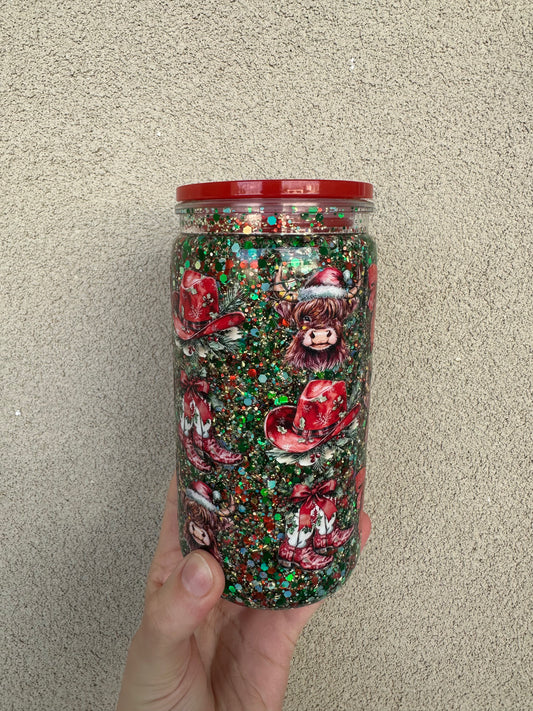 16oz acrylic Christmas cup