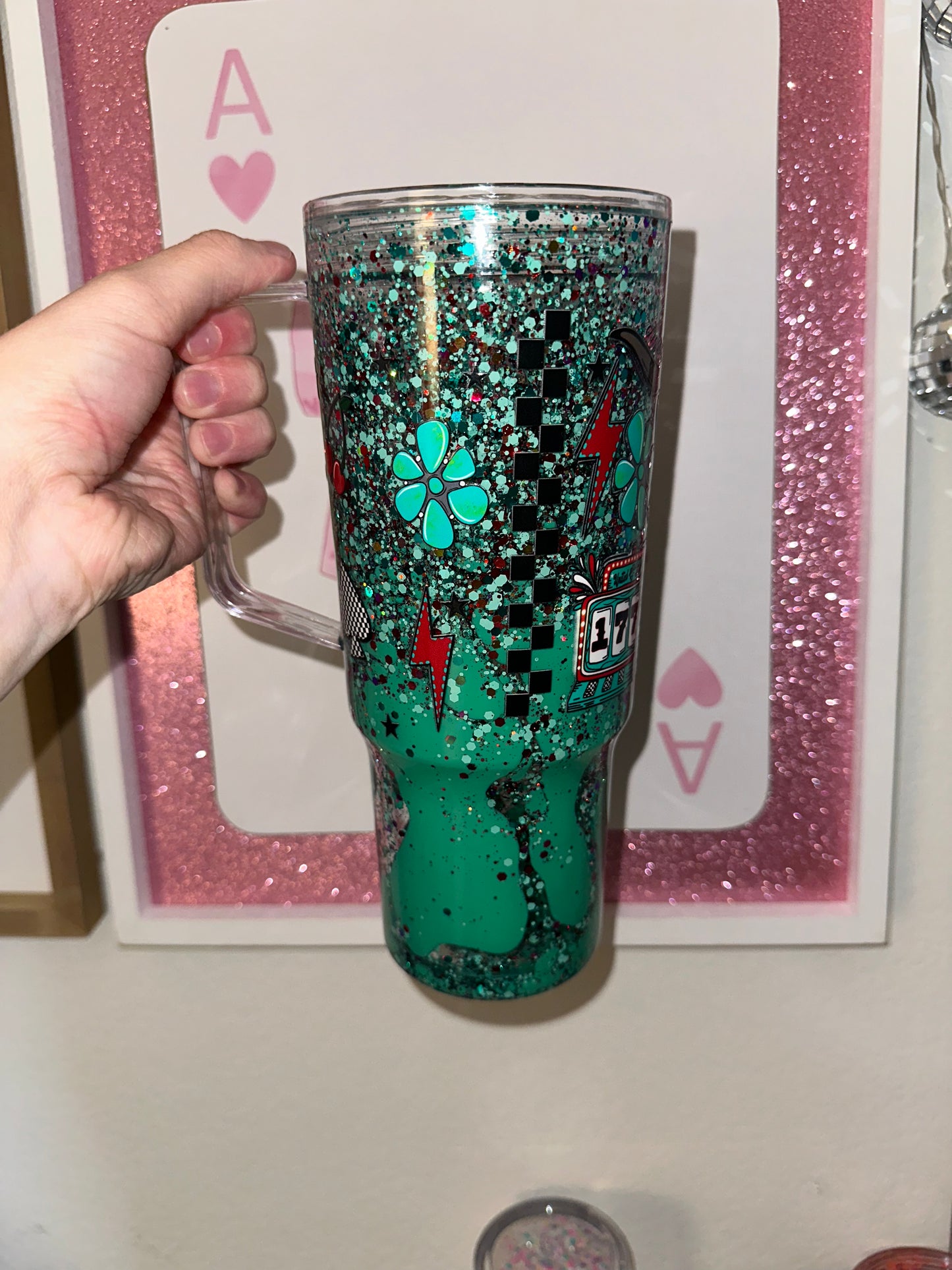 40oz western lava cup