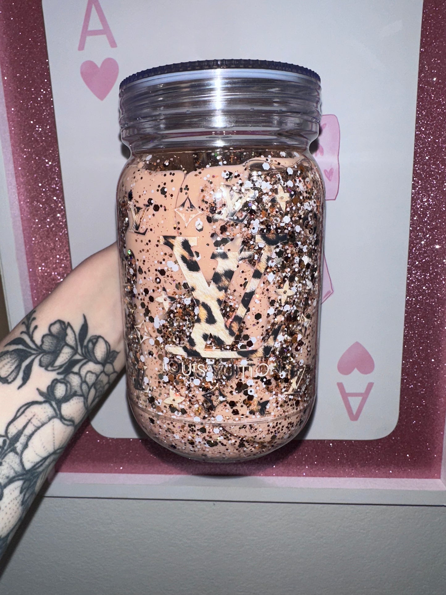 20oz acrylic Leopard LV