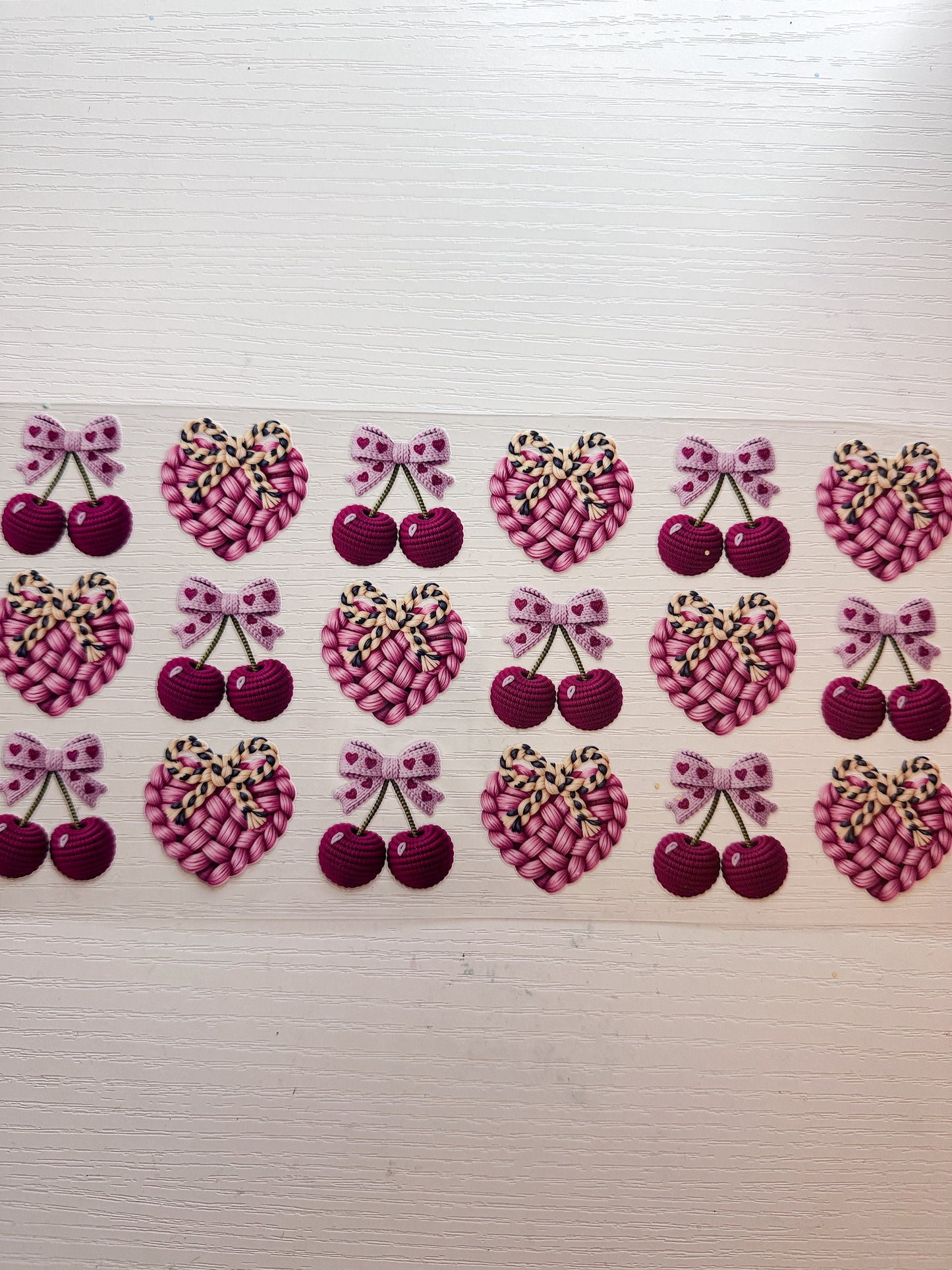 Yarn Hearts Cherries