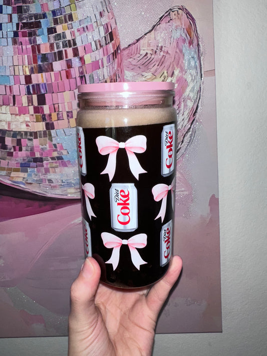 16oz Diet Coke pink lid