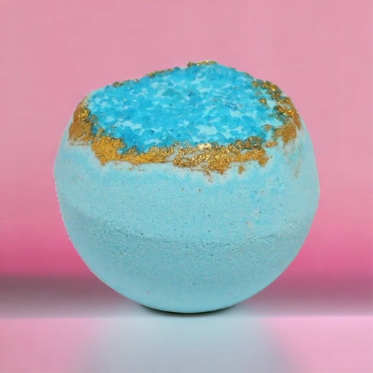Sea Scented Aquamarine Geode Bath Bomb