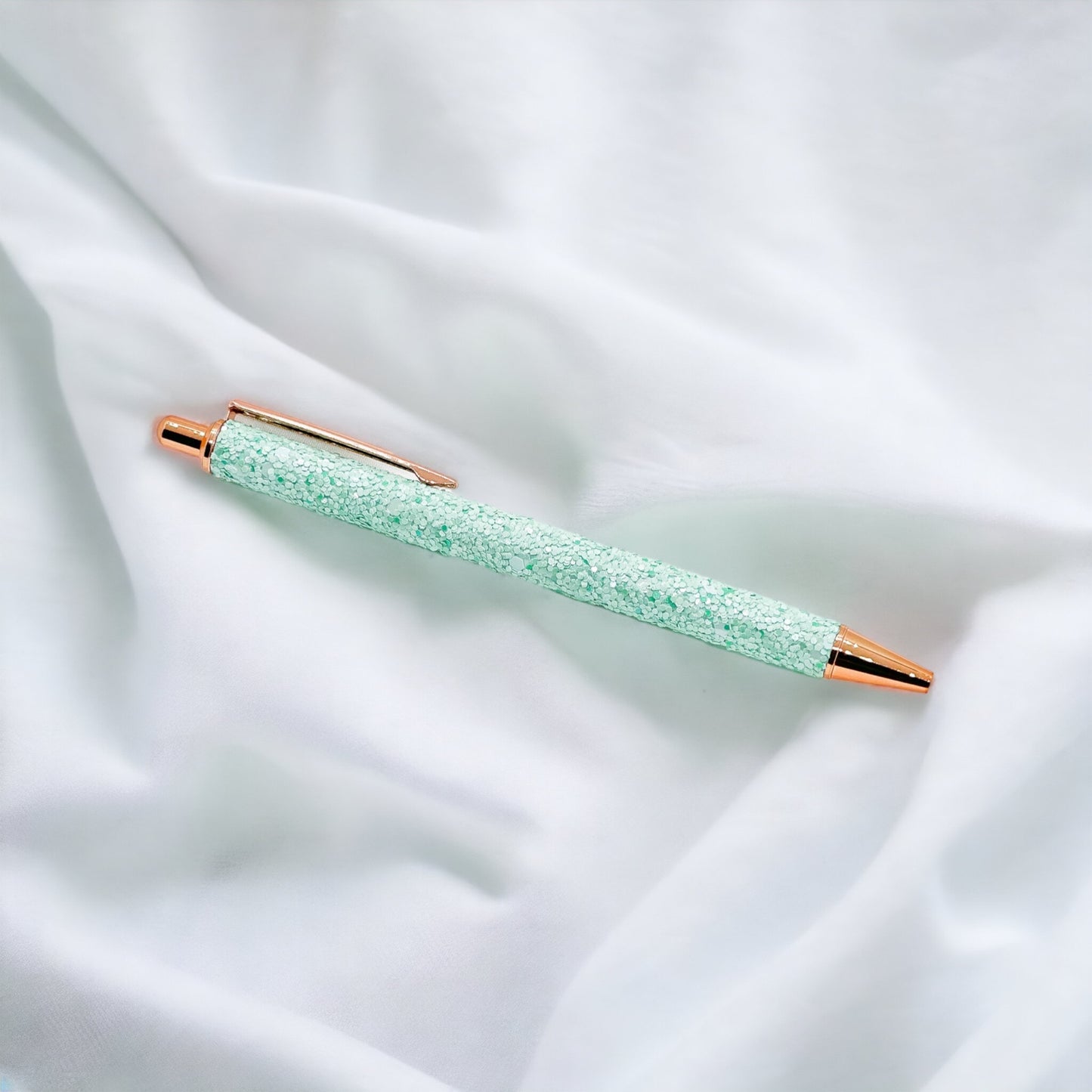 Baby Teal Confetti Clickable Pen
