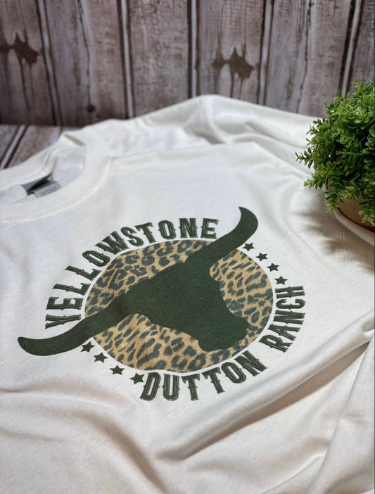 Yellowstone Dutton Ranch Leopard Tee